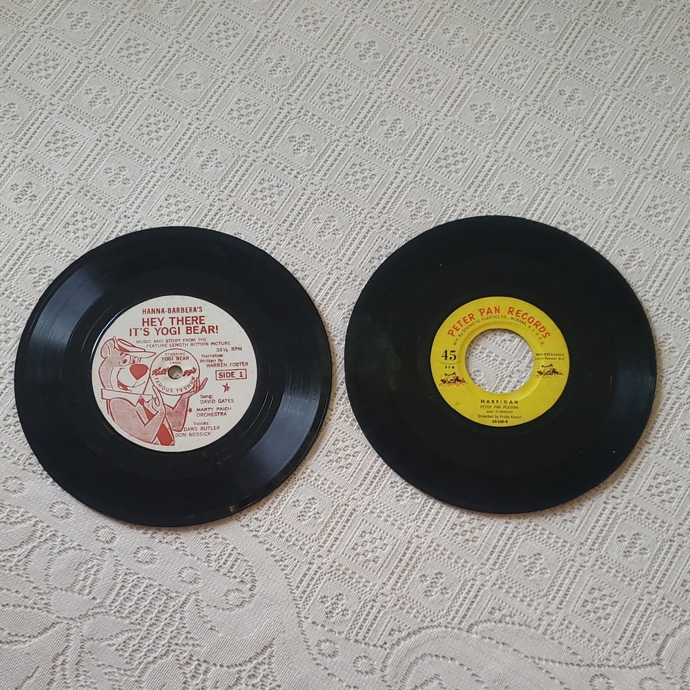Vintage Lot of 2 Children's Vinyl Records